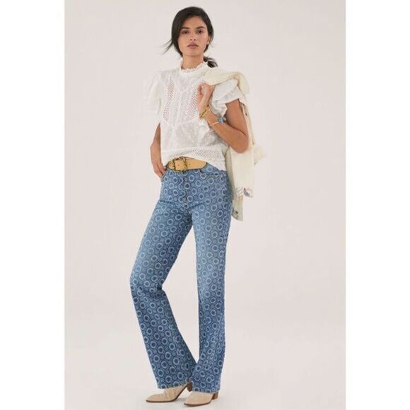 Anthropologie Denim - Anthropologie Pilcro The Icon Flare Bootcut Light Denim Jeans Boho Daisy 26